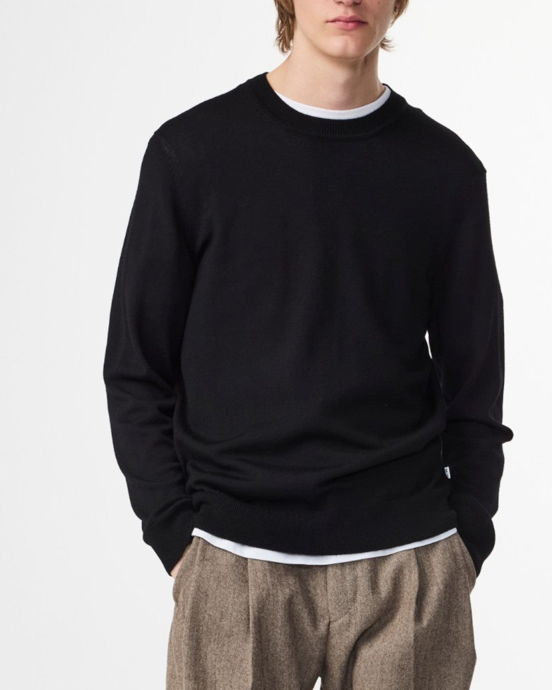 Ted Merino Wool Regular Fit Pullover Black