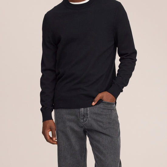 Ted Merino Wool Regular Fit Pullover Black