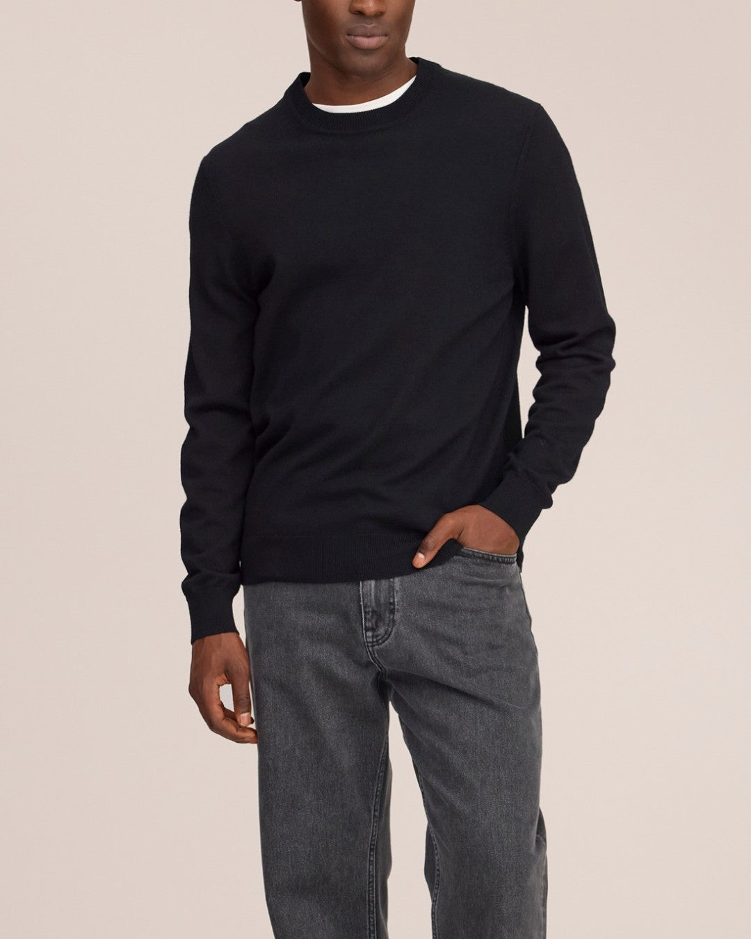 Ted Merino Wool Regular Fit Pullover Black