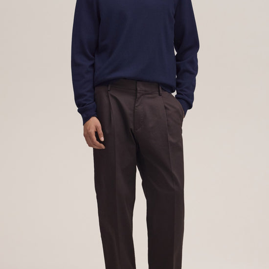 Ted Merino Wool Regular Fit Pullover Navy Blue