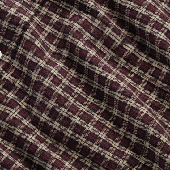 Deon Flannel Twill Regular Fit Shirt Bordeaux Check