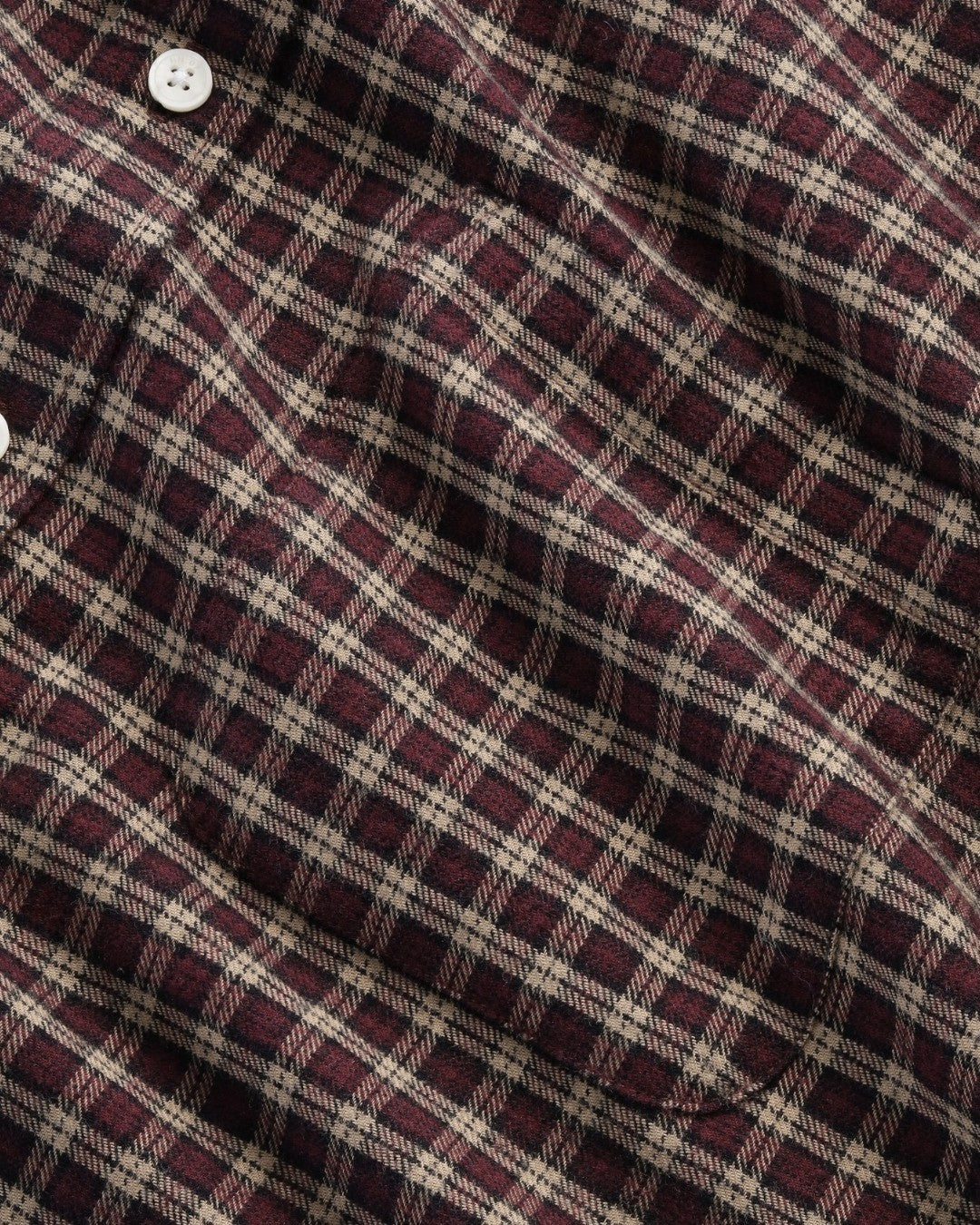Deon Flannel Twill Regular Fit Shirt Bordeaux Check