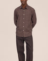Deon Flannel Twill Regular Fit Shirt Bordeaux Check