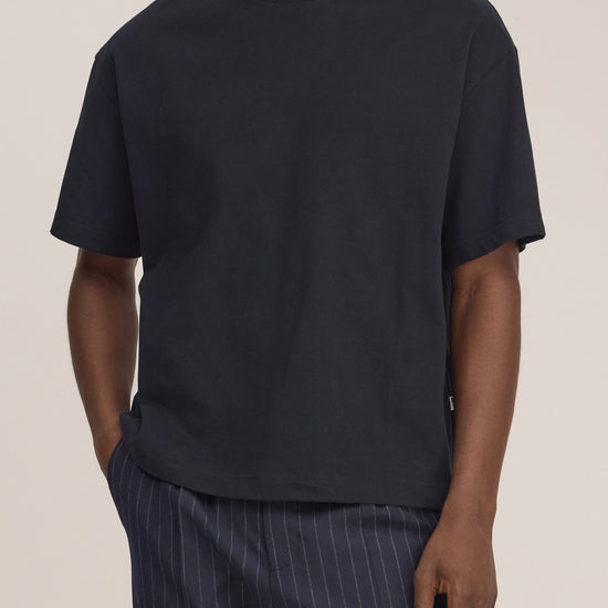David Organic Cotton Relaxed Fit SS T-shirt Black