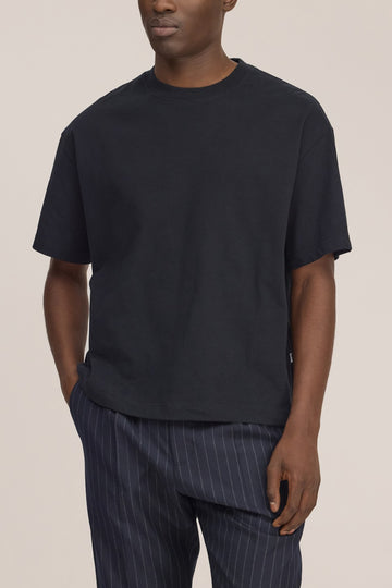 David Organic Cotton Relaxed Fit SS T-shirt Black