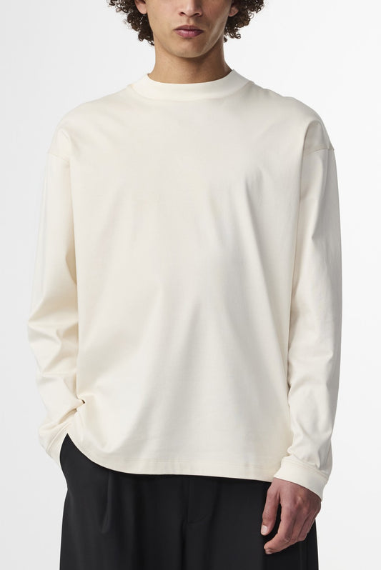 Lionel Suvin Cotton Relaxed Fit LS T-shirt Ivory