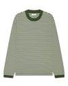Lionel Soft Cotton Relaxed Fit LS T-shirt Green Stripe