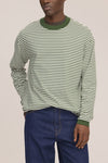 Lionel Soft Cotton Relaxed Fit LS T-shirt Green Stripe