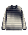 Lionel Soft Cotton Relaxed Fit LS T-shirt Navy Stripe
