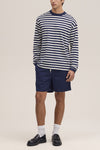 Lionel Soft Cotton Relaxed Fit LS T-shirt Navy Stripe