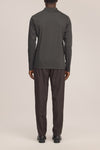 Paul Organic Cotton Regular Fit Polo Collar Pullover Dark Army