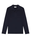 Paul Organic Cotton Regular Fit Polo Collar Pullover Deep Navy
