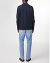 Paul Organic Cotton Regular Fit Polo Collar Pullover Deep Navy