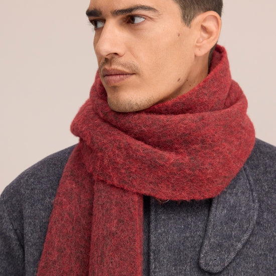 Scarf Two Alpaca Vrgin Wool Blend Scarf Deep Truffle