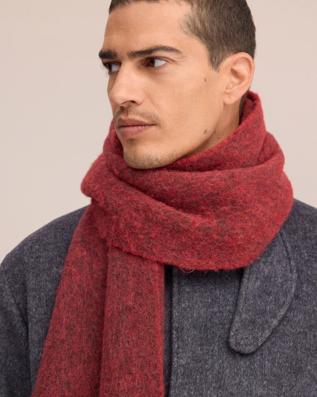 Scarf Two Alpaca Vrgin Wool Blend Scarf Deep Truffle