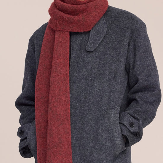 Scarf Two Alpaca Vrgin Wool Blend Scarf Deep Truffle