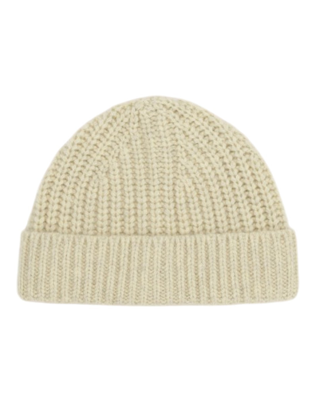 Fisherman Wool Blend Rib Knitted Beanie