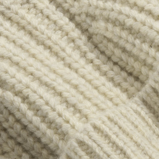Fisherman Wool Blend Rib Knitted Beanie
