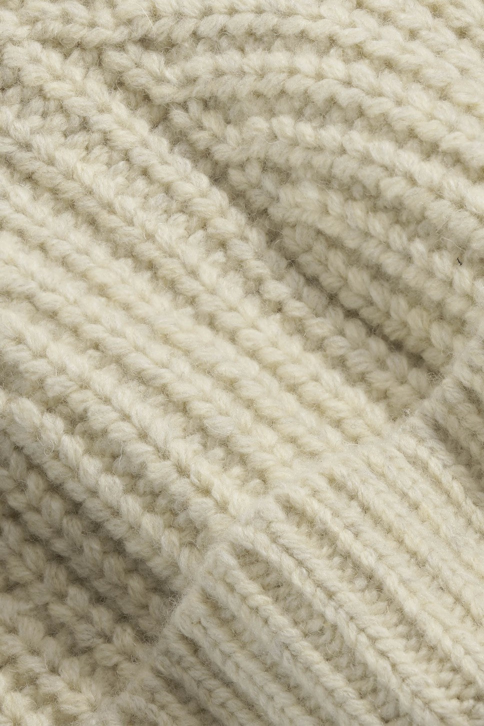 Fisherman Wool Blend Rib Knitted Beanie