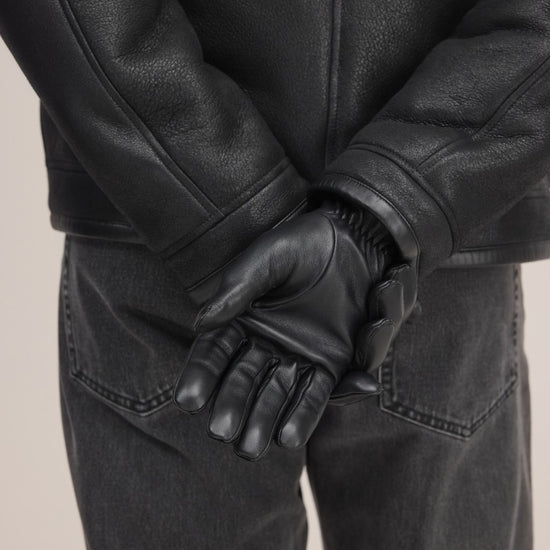 Him Goat Leather Gloves Black