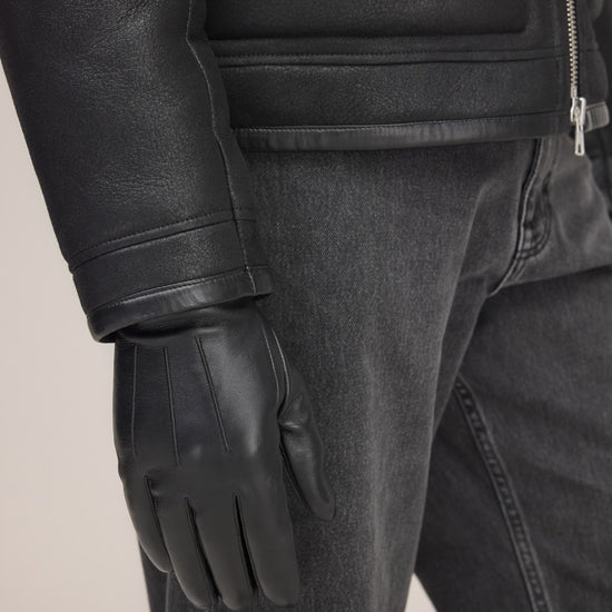 Him Goat Leather Gloves Black