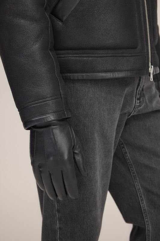 Him Goat Leather Gloves Black