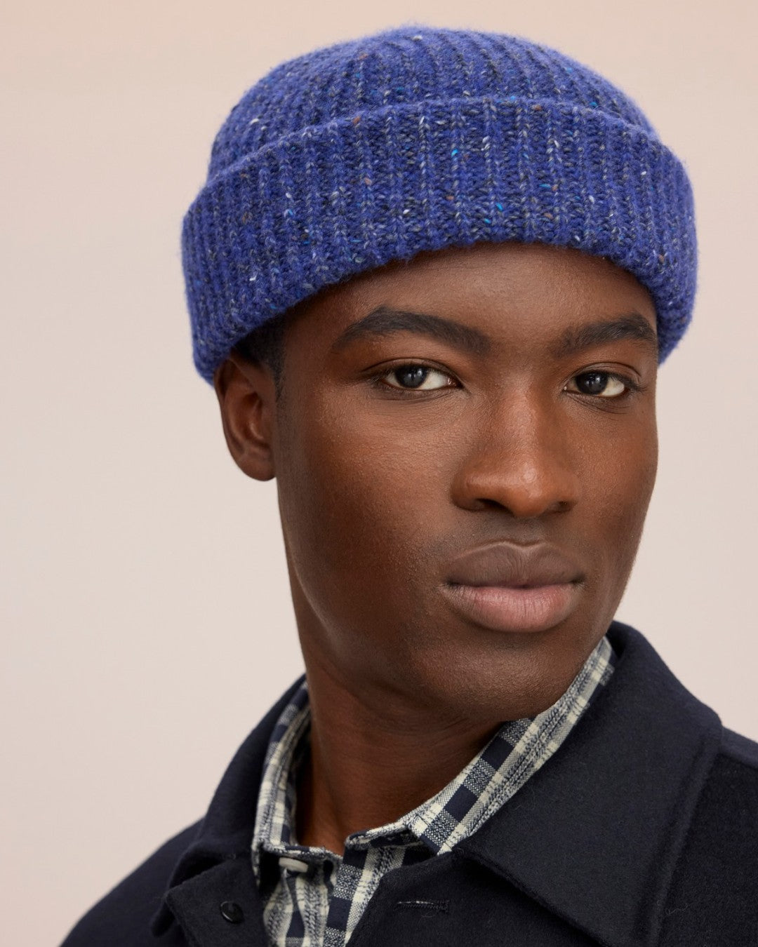 Sailor Beanie Wool Blend Ribbed Knit Beanie Blue Ignition