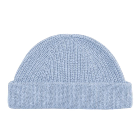 Sailor Beanie Wool Blend Ribbeb Knit Beanie Sky Mist