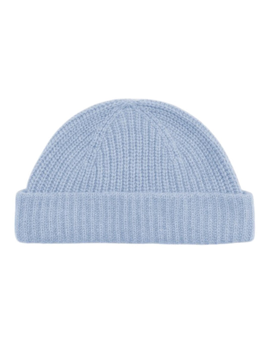 Sailor Beanie Wool Blend Ribbeb Knit Beanie Sky Mist
