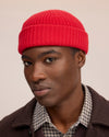 Sailor Beanie Wool Blend Ribbed Knit Beanie Fireburst