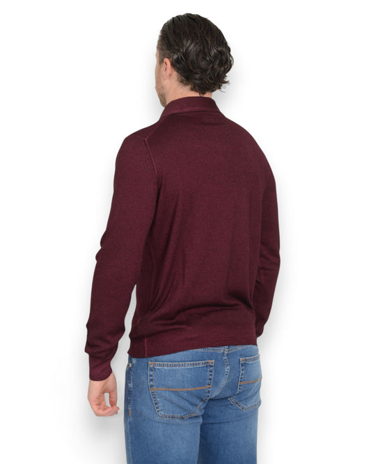 Polo Collar Pullover Stone Red
