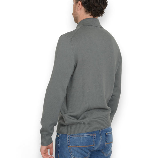 Half Zip Polo Collar P.Grey