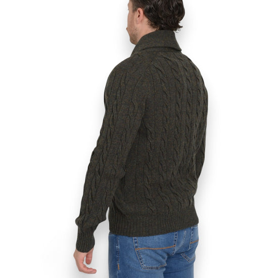 Shawl Neck Cardigan Forest Green