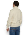 La Fileria Cable Knit Turtleneck Wool Ecru