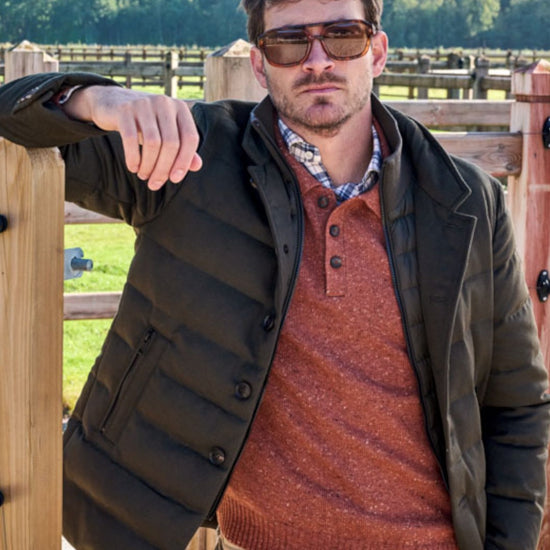 Polo Collar Pullover Stone Red