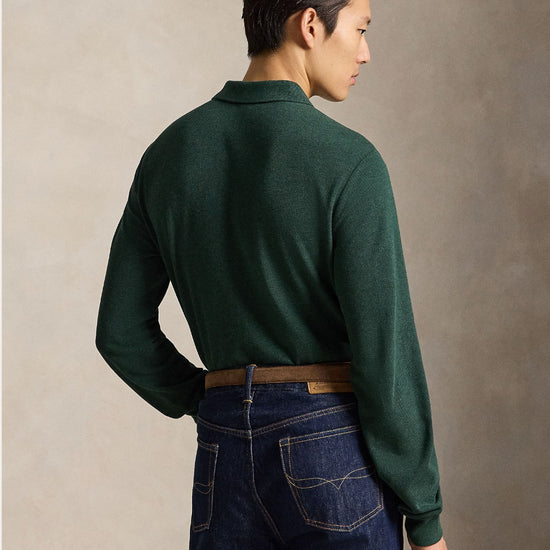 Mesh LS Polo Scotch Pine