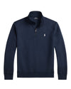 Double Knit Cotton Half Zip Sweater Aviator Navy