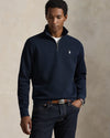 Double Knit Cotton Half Zip Sweater Aviator Navy