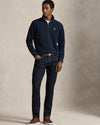 Double Knit Cotton Half Zip Sweater Aviator Navy