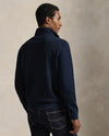Double Knit Cotton Half Zip Sweater Aviator Navy