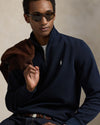 Double Knit Cotton Half Zip Sweater Aviator Navy