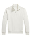 Double Knit Cotton Half Zip Sweater Stone Pebble