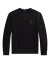 Fleece Crew Neck Sweater Polo Black