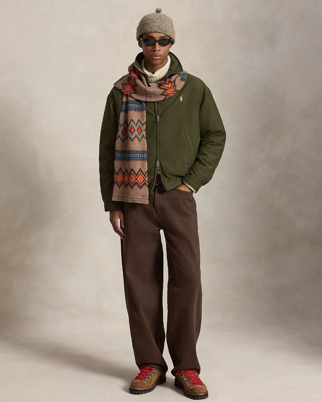Woven Twill  Windbreaker Jacket Company Olive