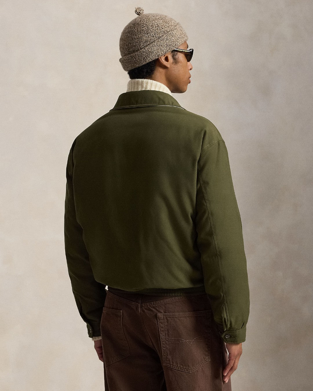 Woven Twill  Windbreaker Jacket Company Olive