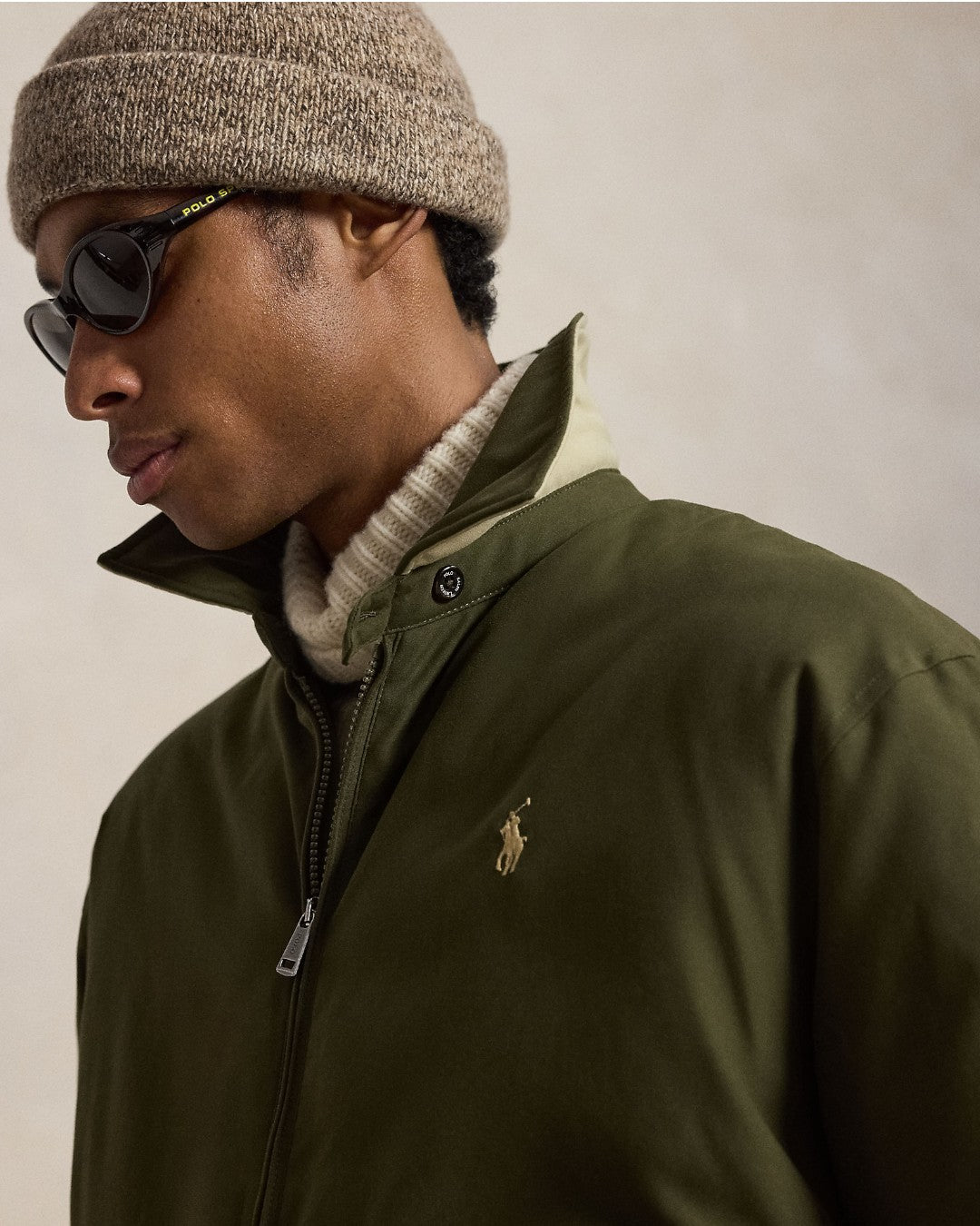 Woven Twill  Windbreaker Jacket Company Olive