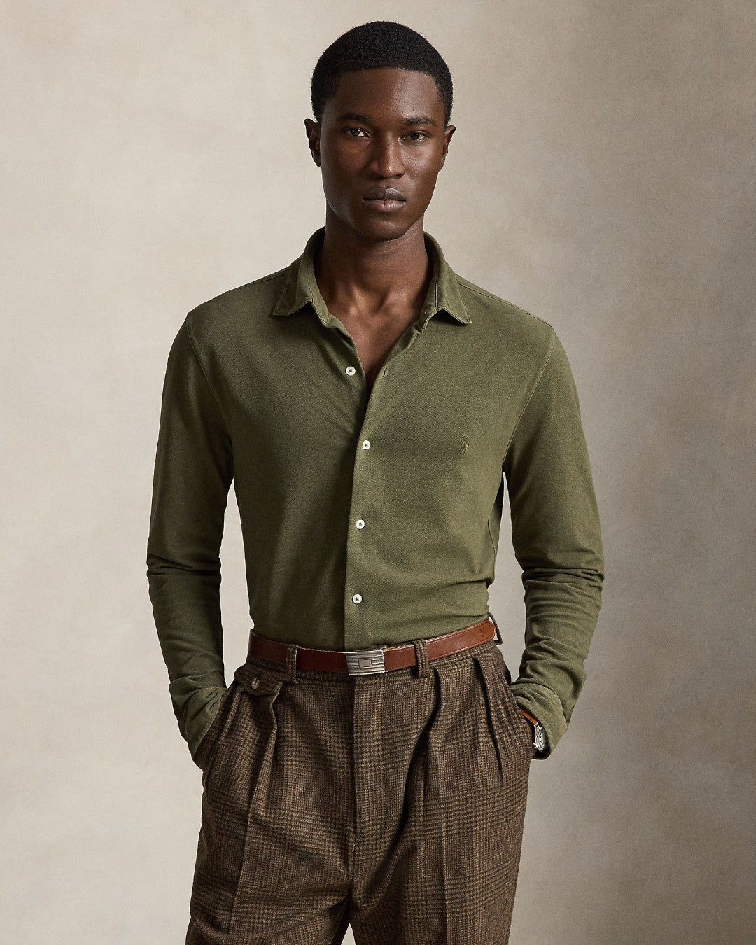 Mesh Sport Shirt Outdoors Olive