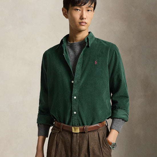 Corduroy Sport Shirt Moss Agate Wine
