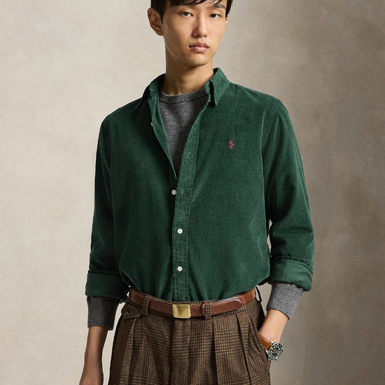 Corduroy Sport Shirt Moss Agate Wine