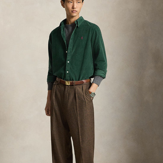 Corduroy Sport Shirt Moss Agate Wine